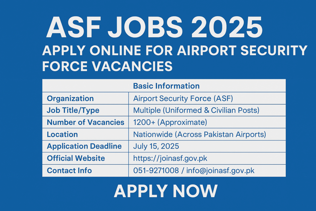 ASF Jobs 2025